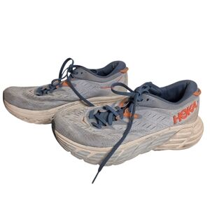 Hoka Gaviota 4 Supportive Running Athletic Shoes Size 7.5 B White / Blue 1123199